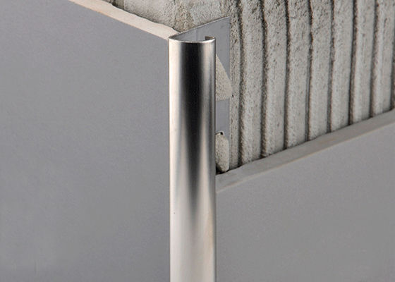 201 Profil Dekoratif Stainless Steel Anti Gores Untuk Ubin Keramik 10mm