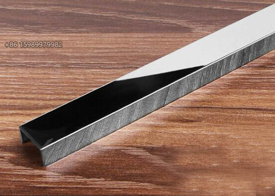 316 Stainless Steel U Profil Moulding Multiaplikasi Panjang 8ft